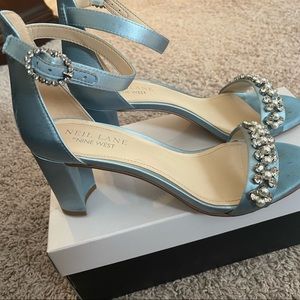 Light blue heel, worn once